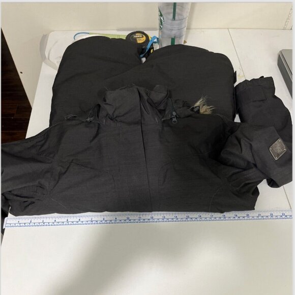 Helly Hansen Black Jacket Women's Size S w/ Faux Fur Zip-Off Hood - Picture 13 of 14